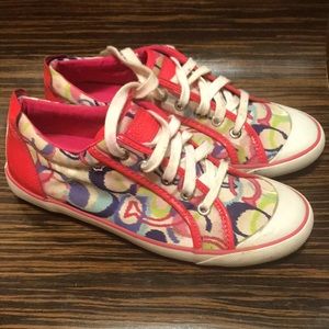 COACH Canvas Sneakers, Sz 8.5